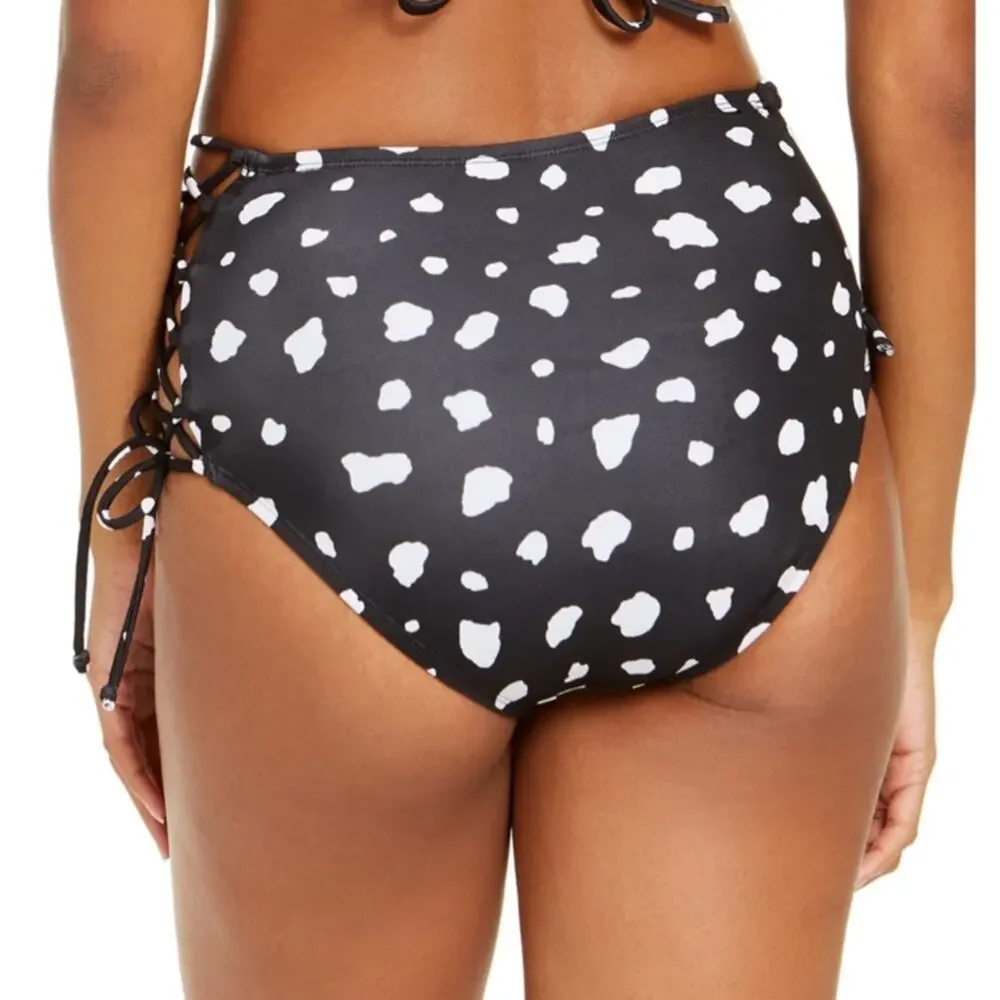 Sundazed Lace up cow print High Waist Swim Bottom